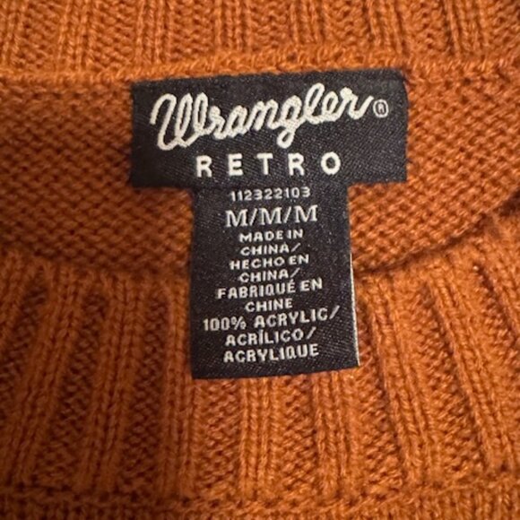 Wrangler Retro Knit Steer Head Western Sweater - Picture 8 of 12